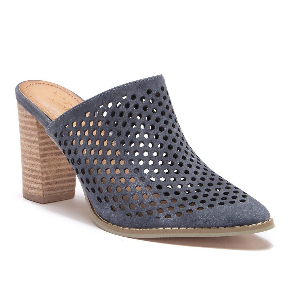 Vintage Havana New Clogs Perforated MULES Slide Slip-On Women's 10 NIB Navy